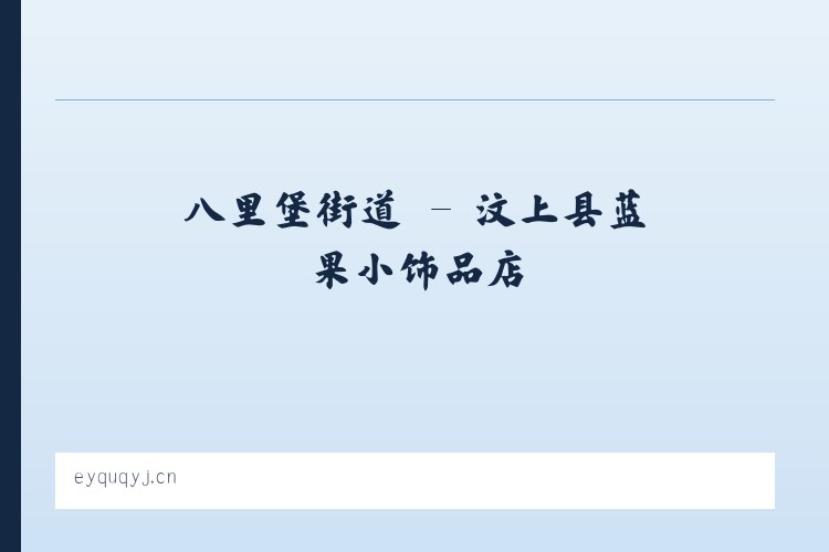 北新桥街道 - 汶上县蓝果小饰品店 列表图